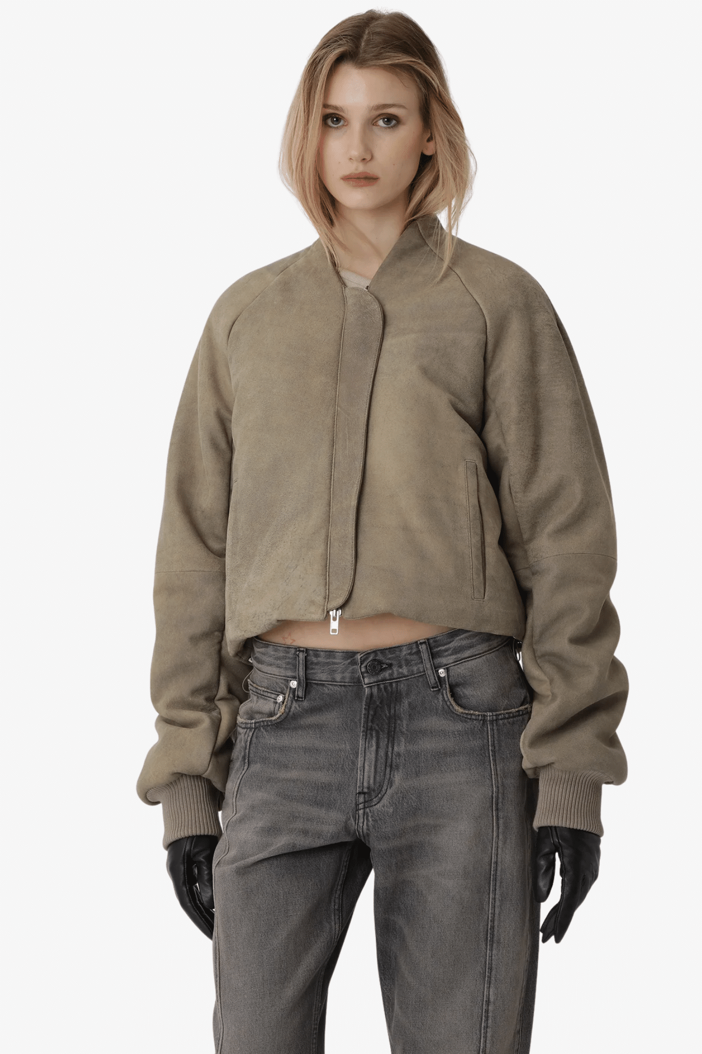 Ola leather bomber jacket | 21906
