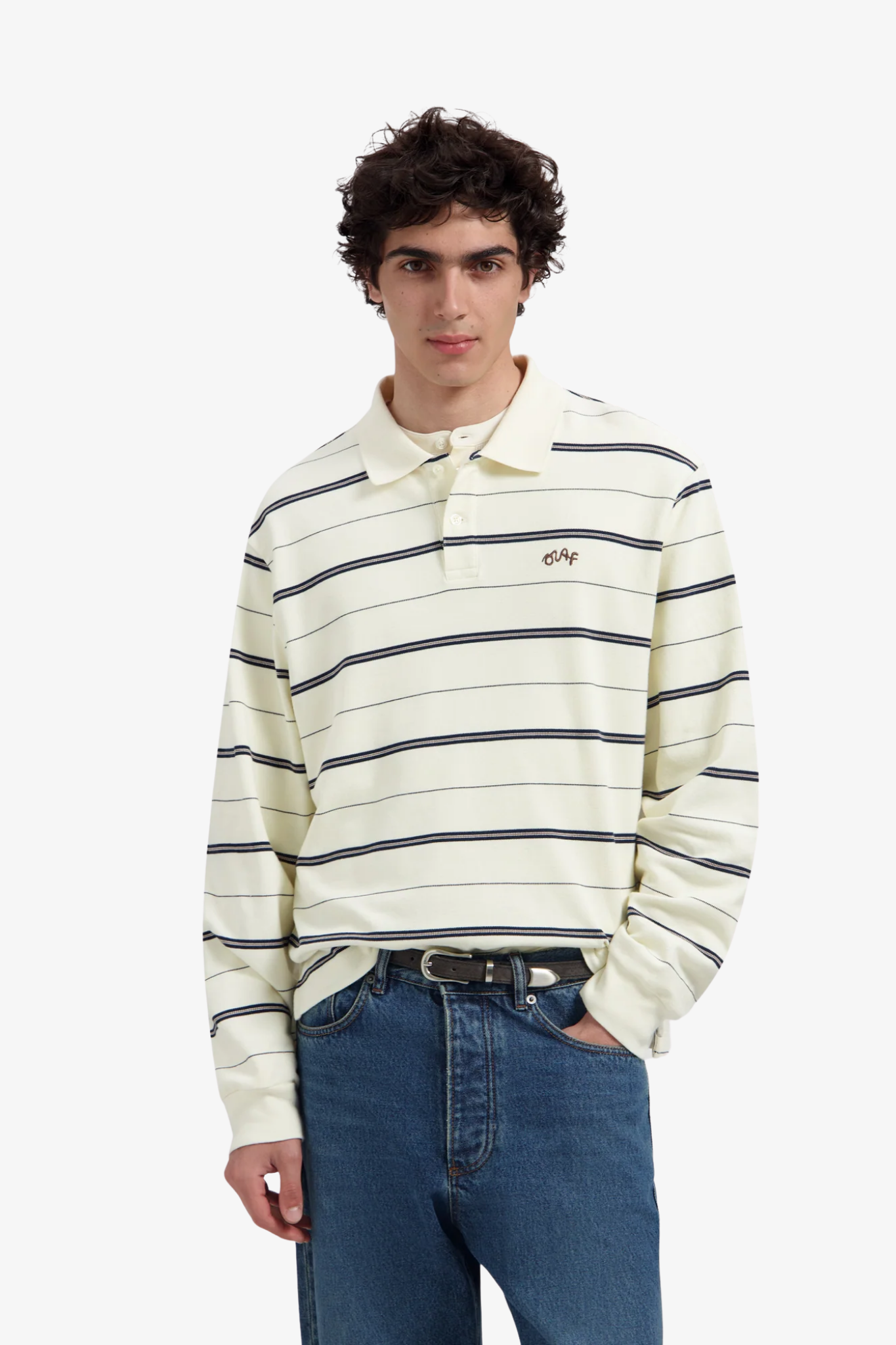 Olaf | Striped signature LS polo