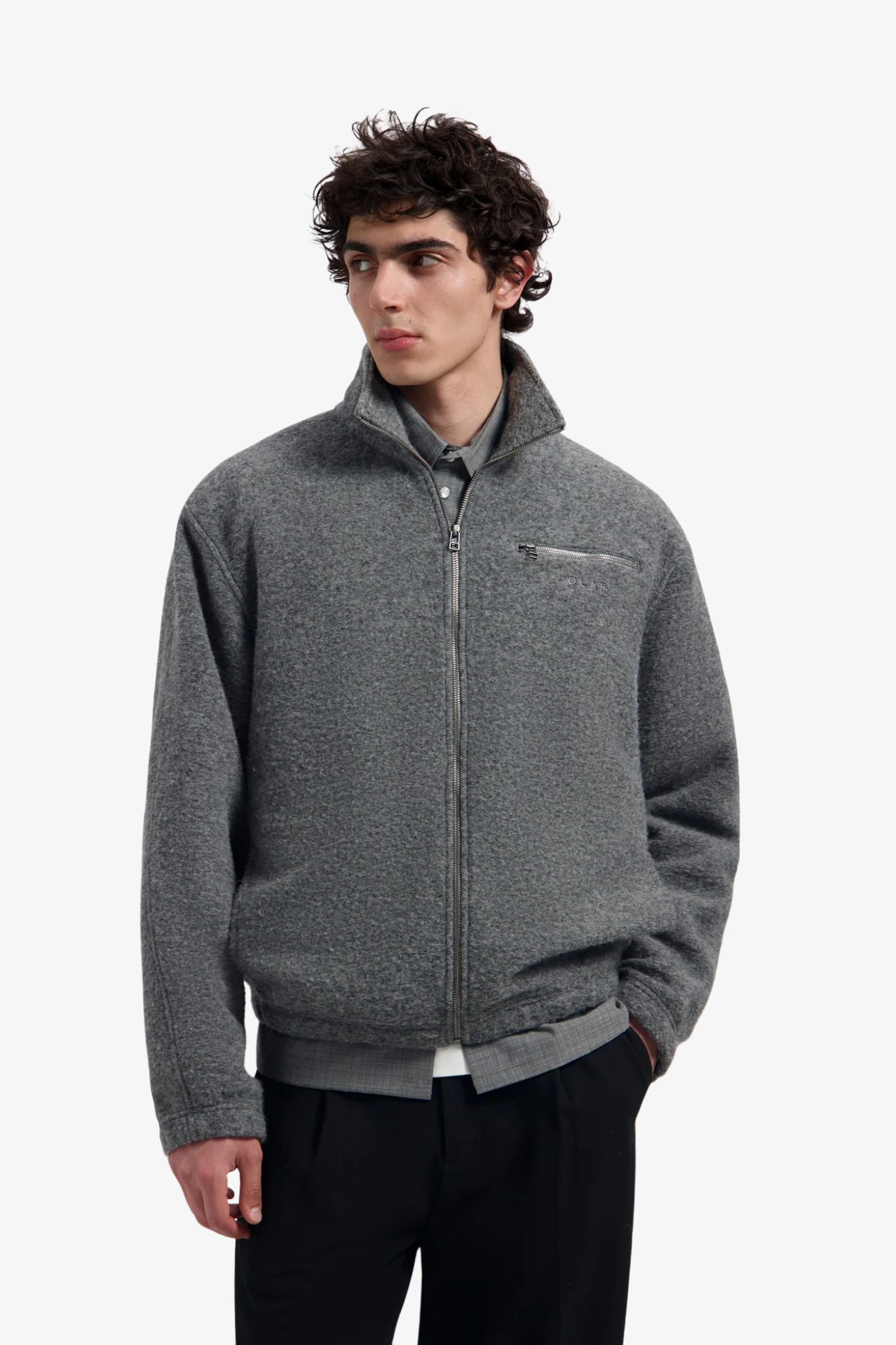 Olaf | Wool fleece zip jacket