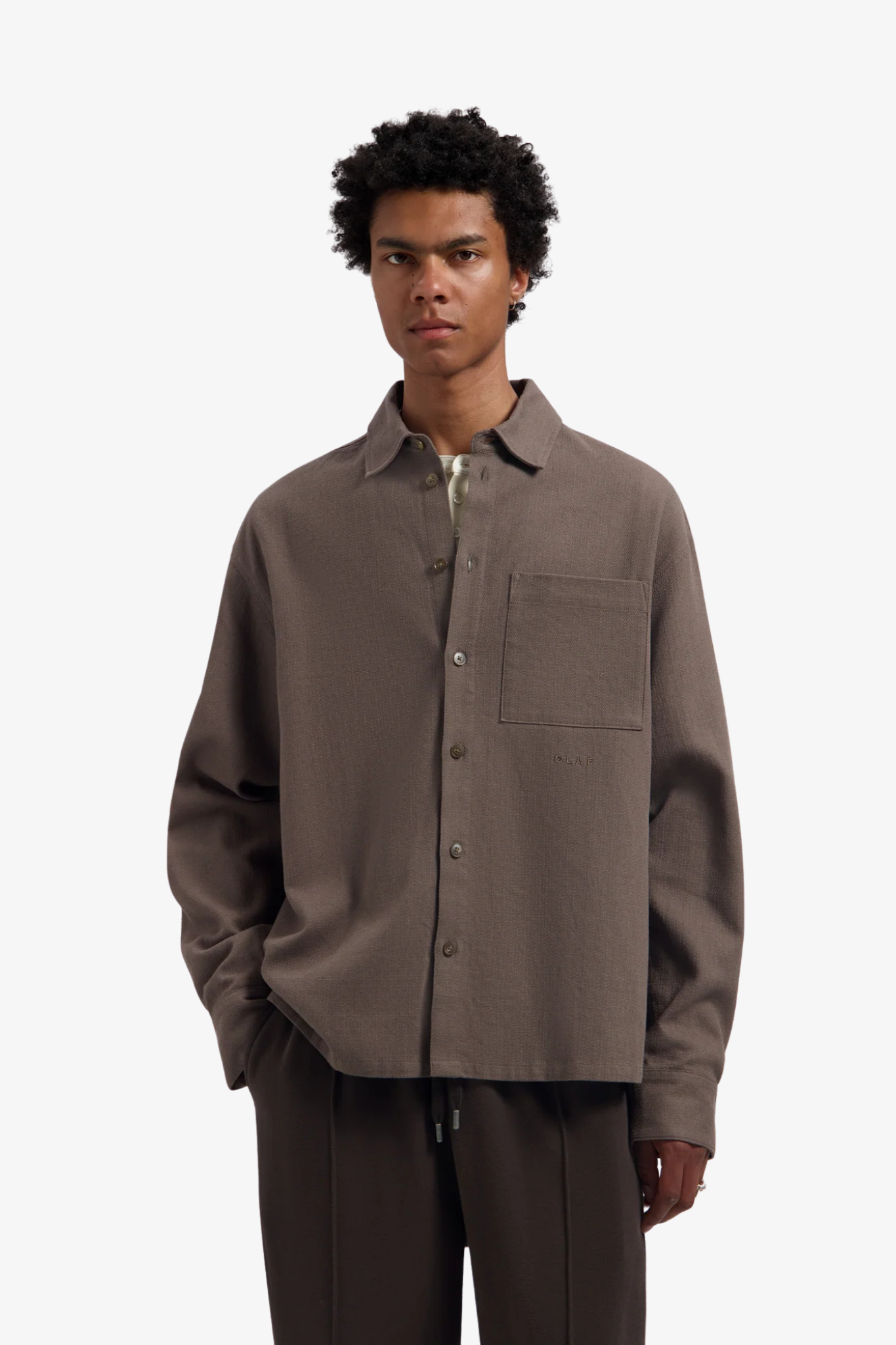 Olaf | Textured boxy shirt