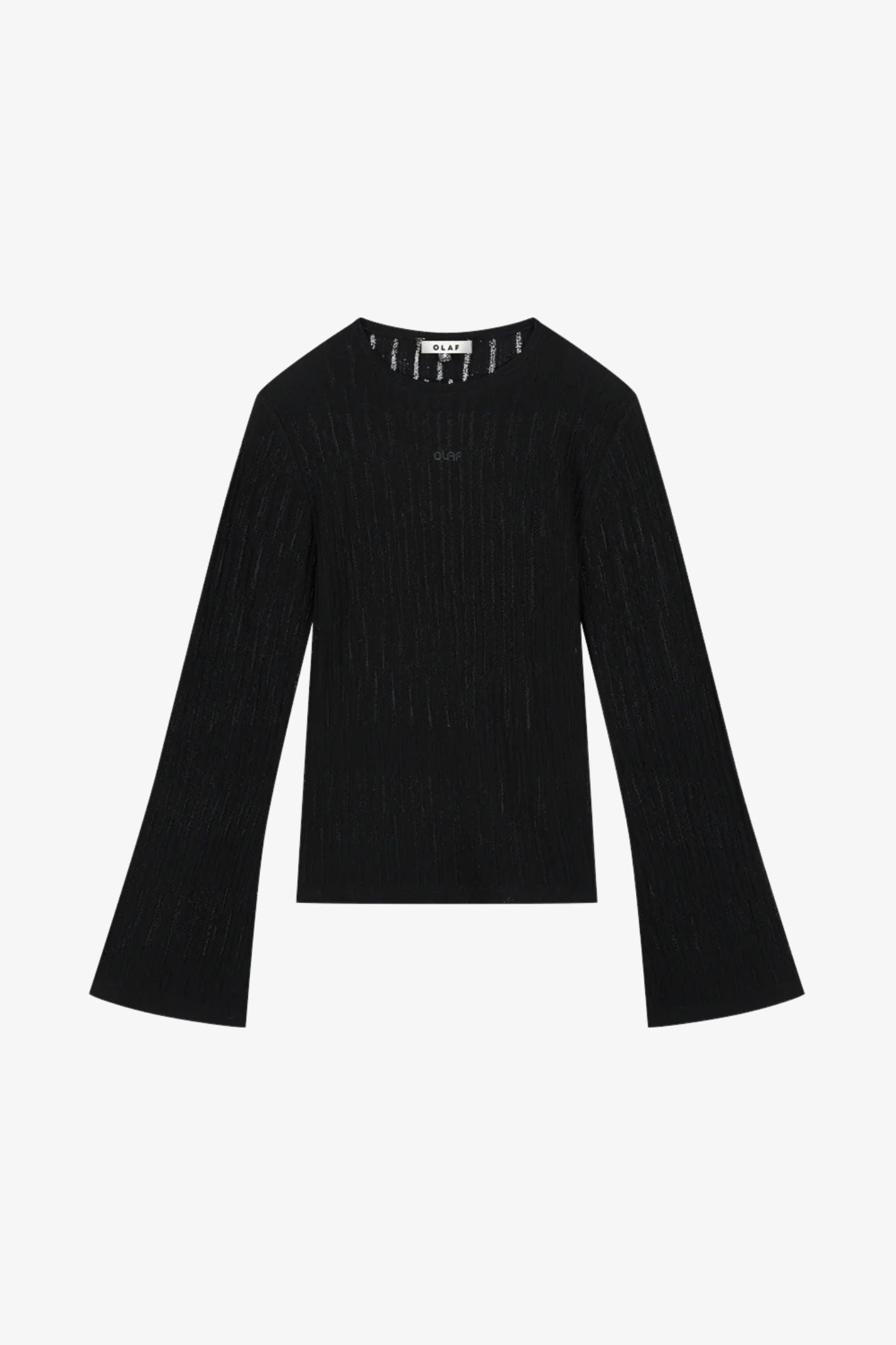 Retro logo wide sleeve knit