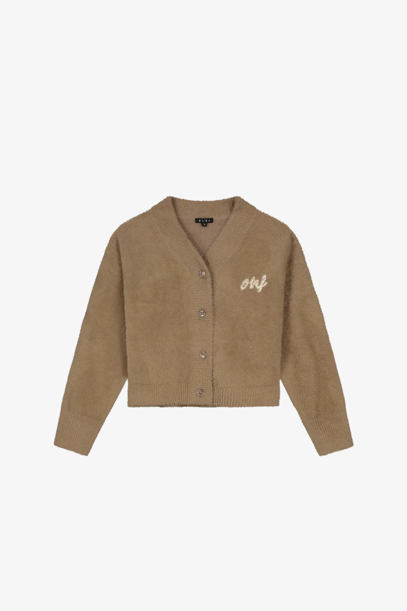 Fluffy script logo Cardigan