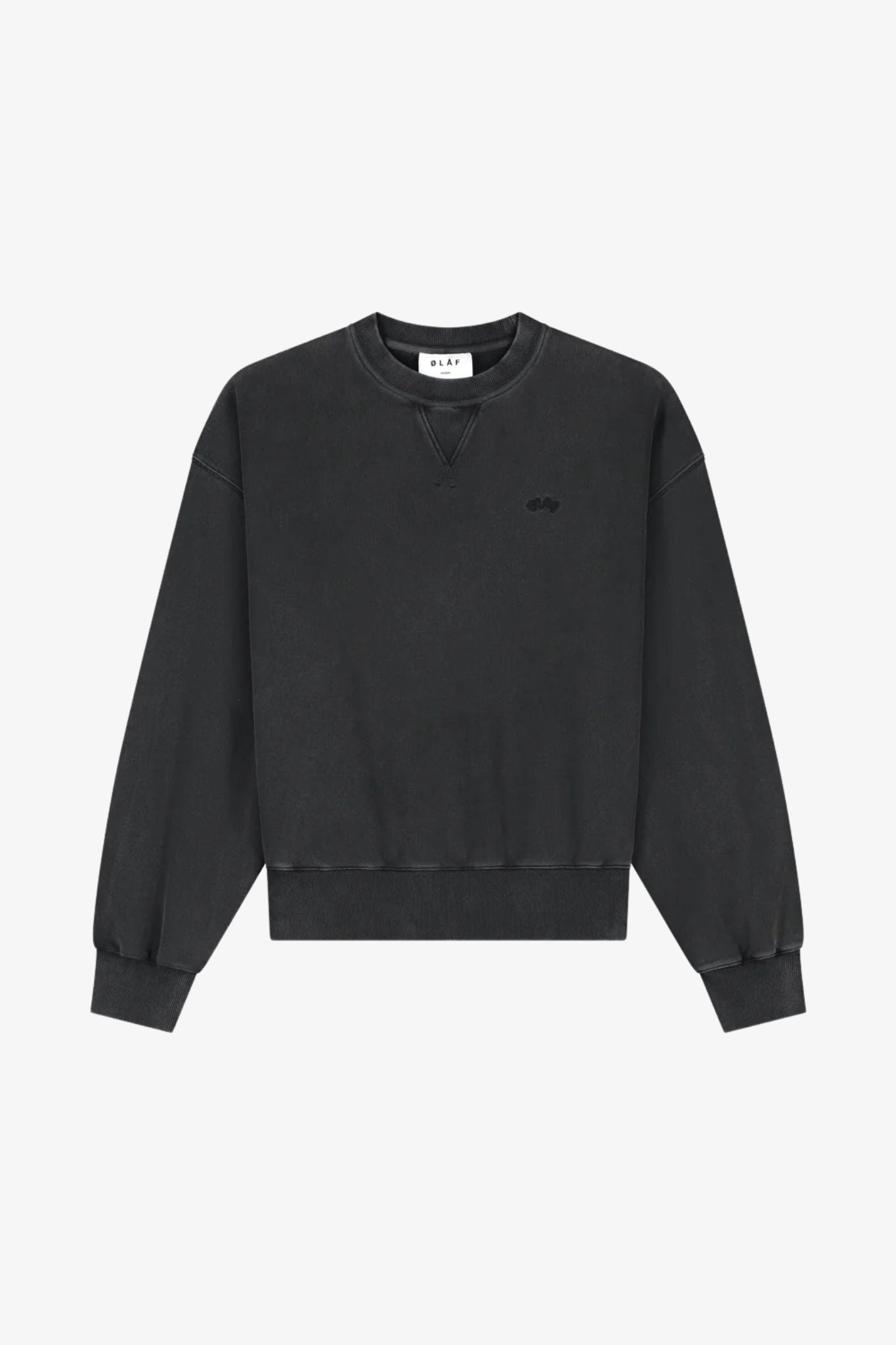 Washed signature boxy crewneck