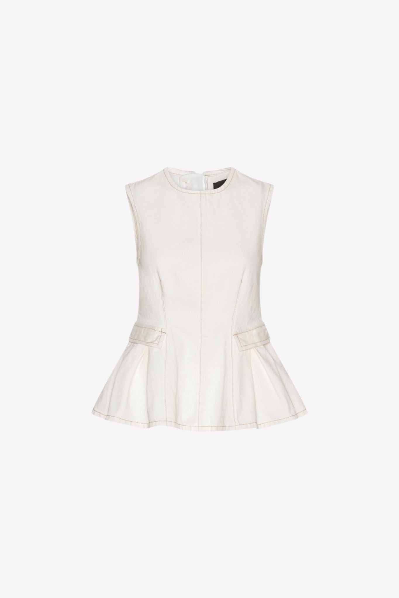 Peplum denim top