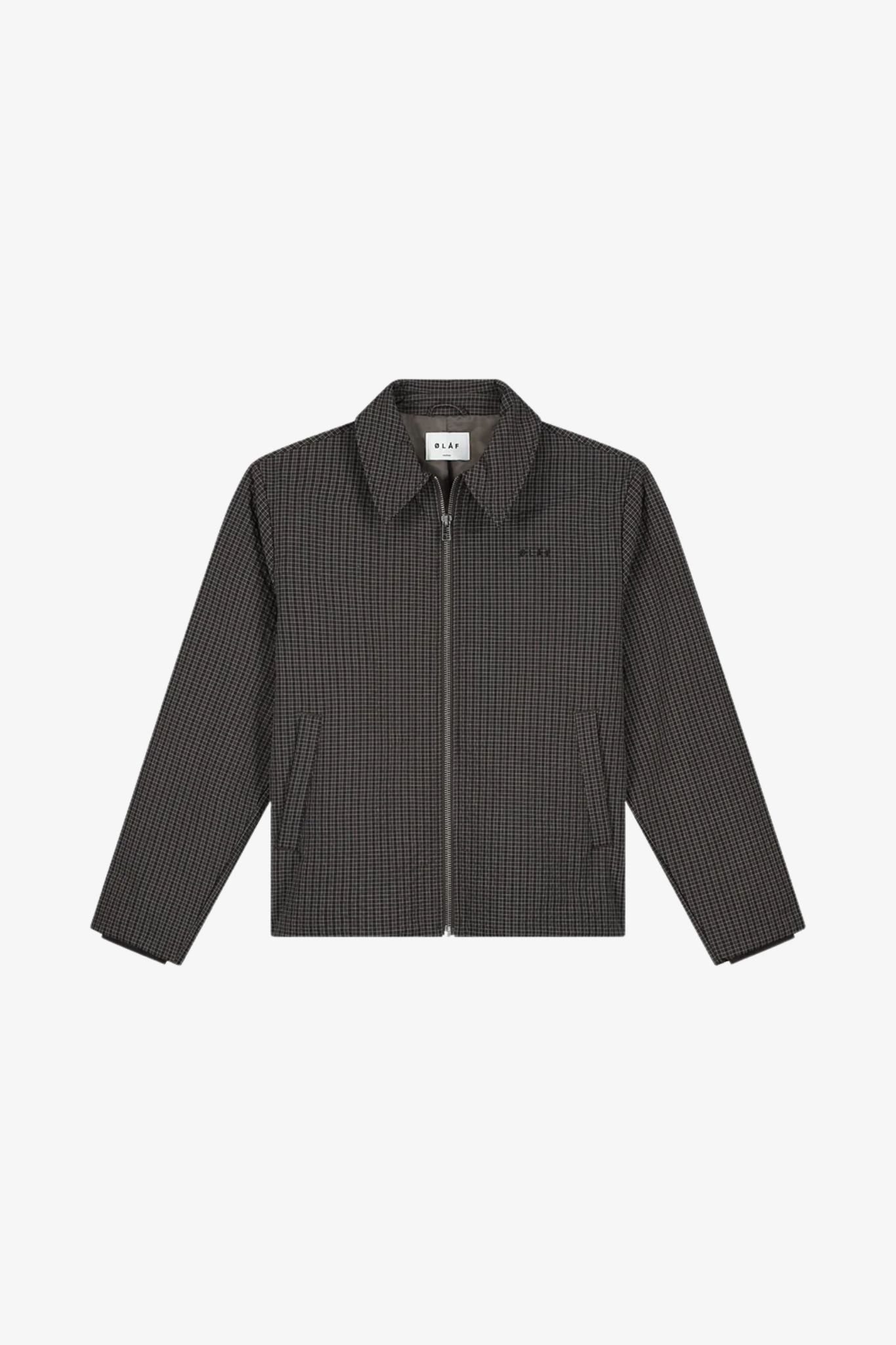 Checked padded coach jacket