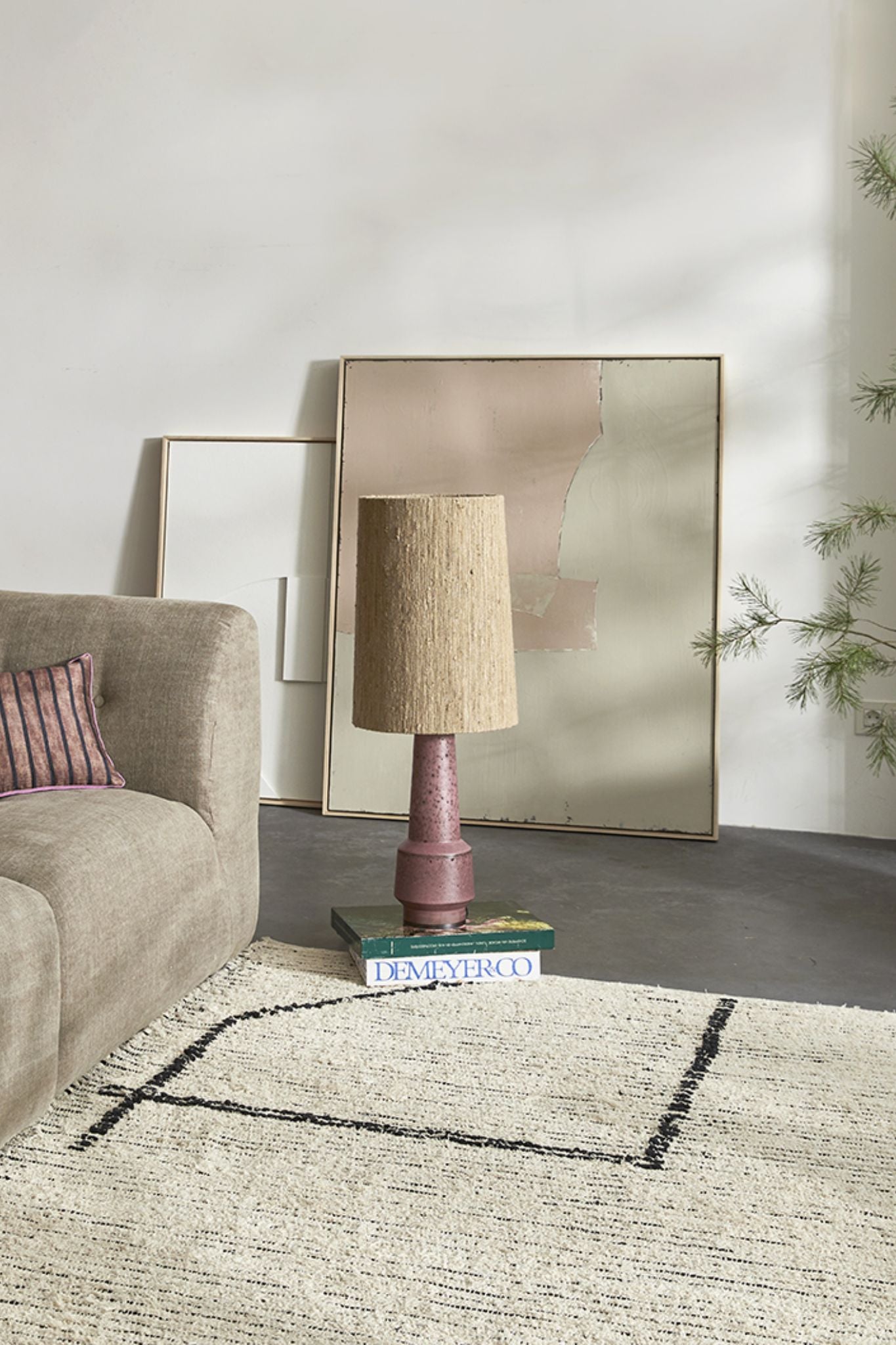 Hand woven cotton rug