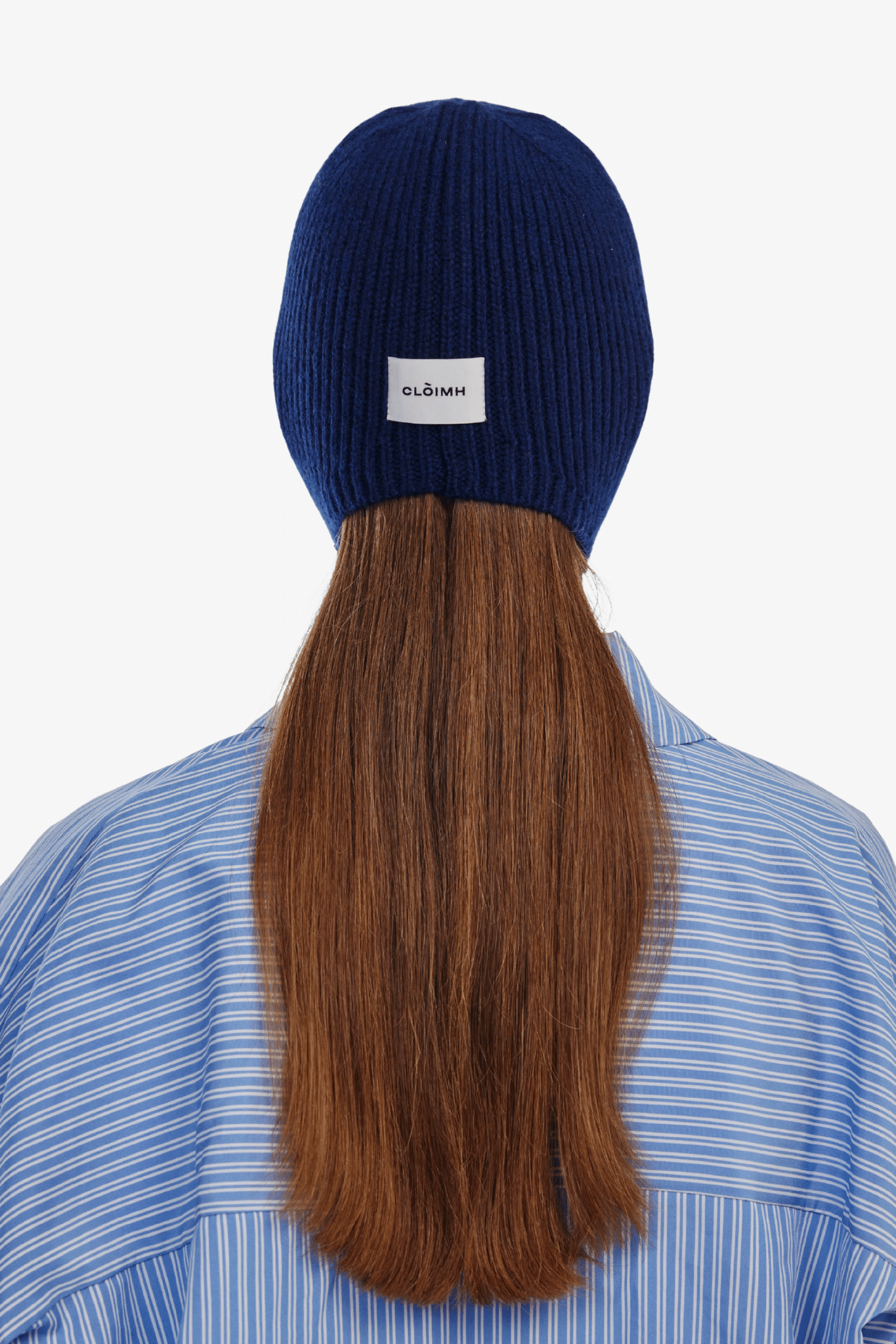 Cloimh | Soft wool tied bonnet | Donker Blauw | One Size | 21564