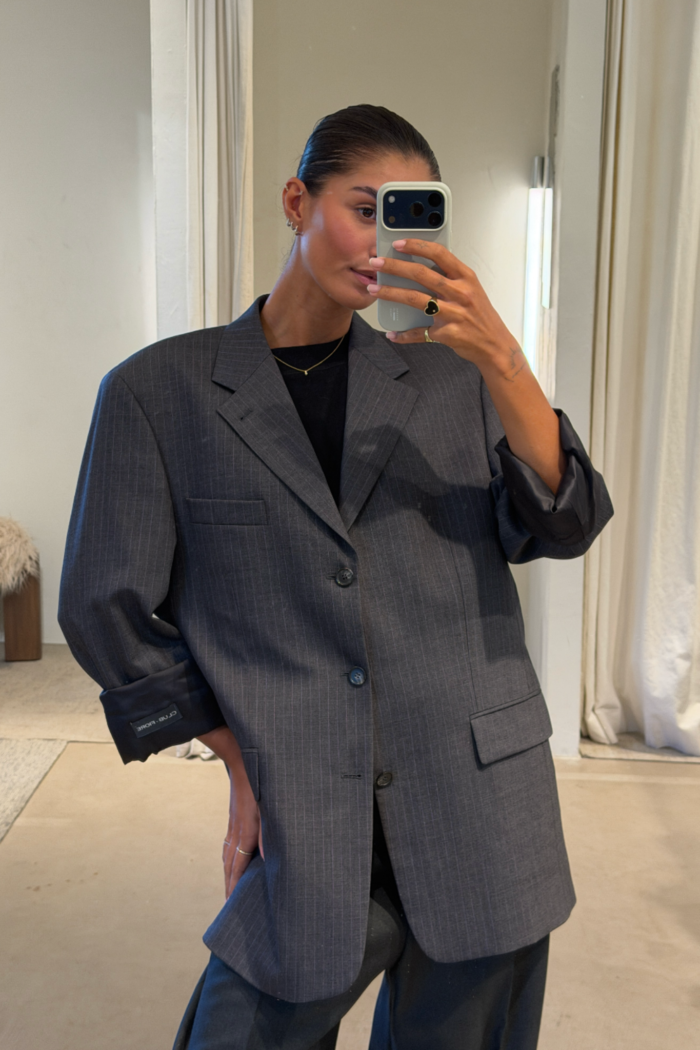 Club fiore | Folded 3/4 sleeve blazer