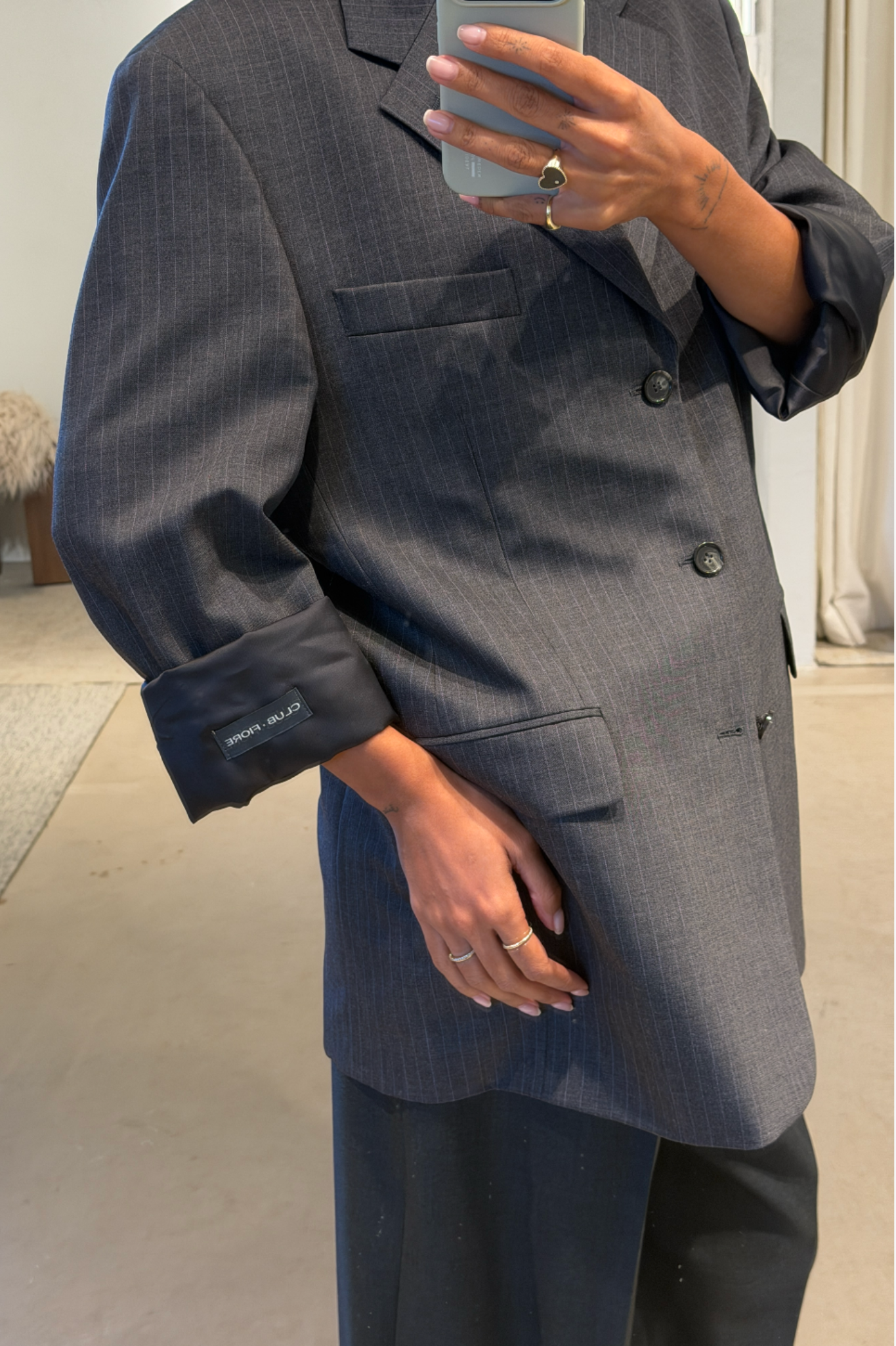 Club fiore | Folded 3/4 sleeve blazer