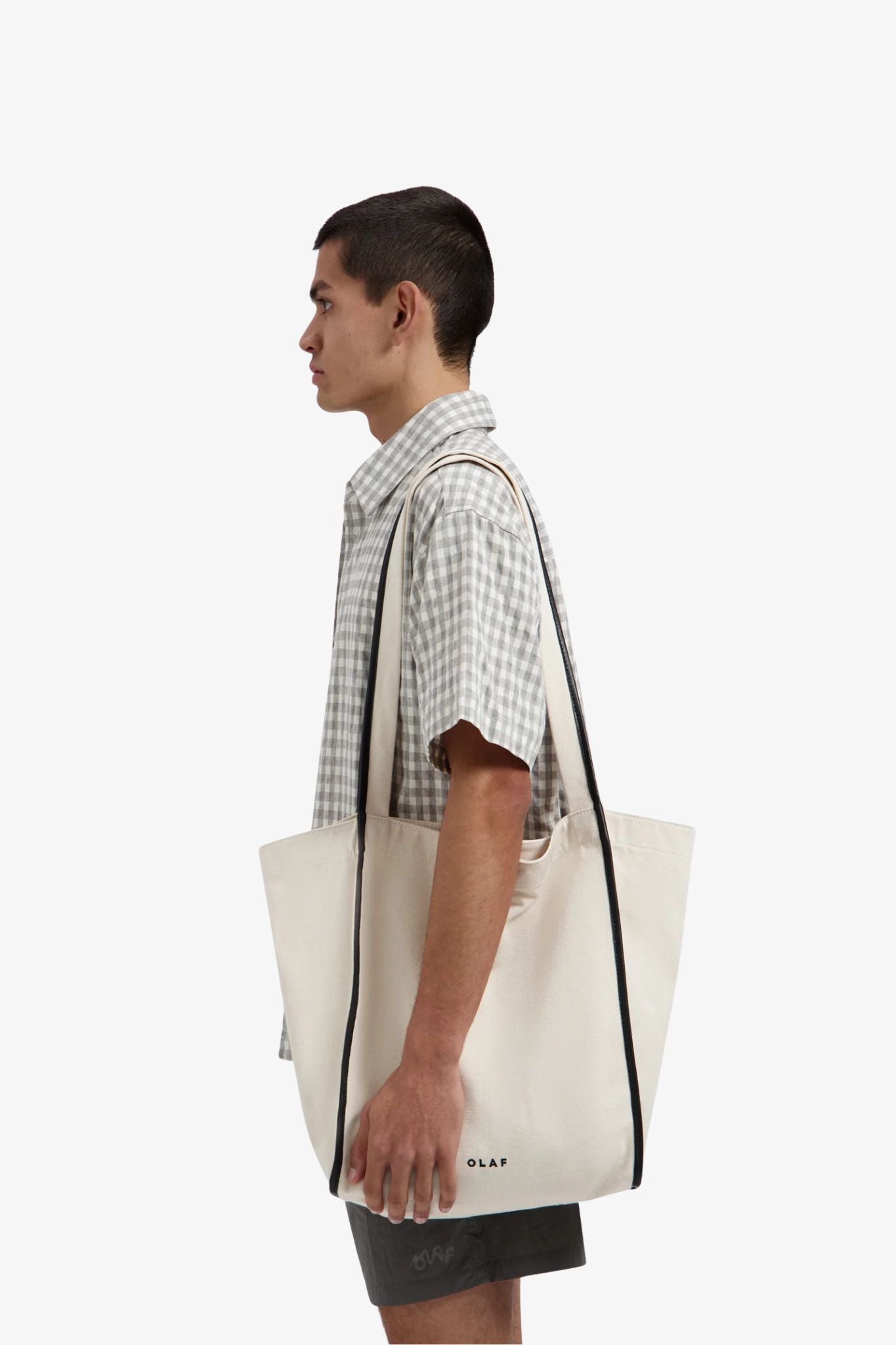 Contrast Binding Canvas Bag