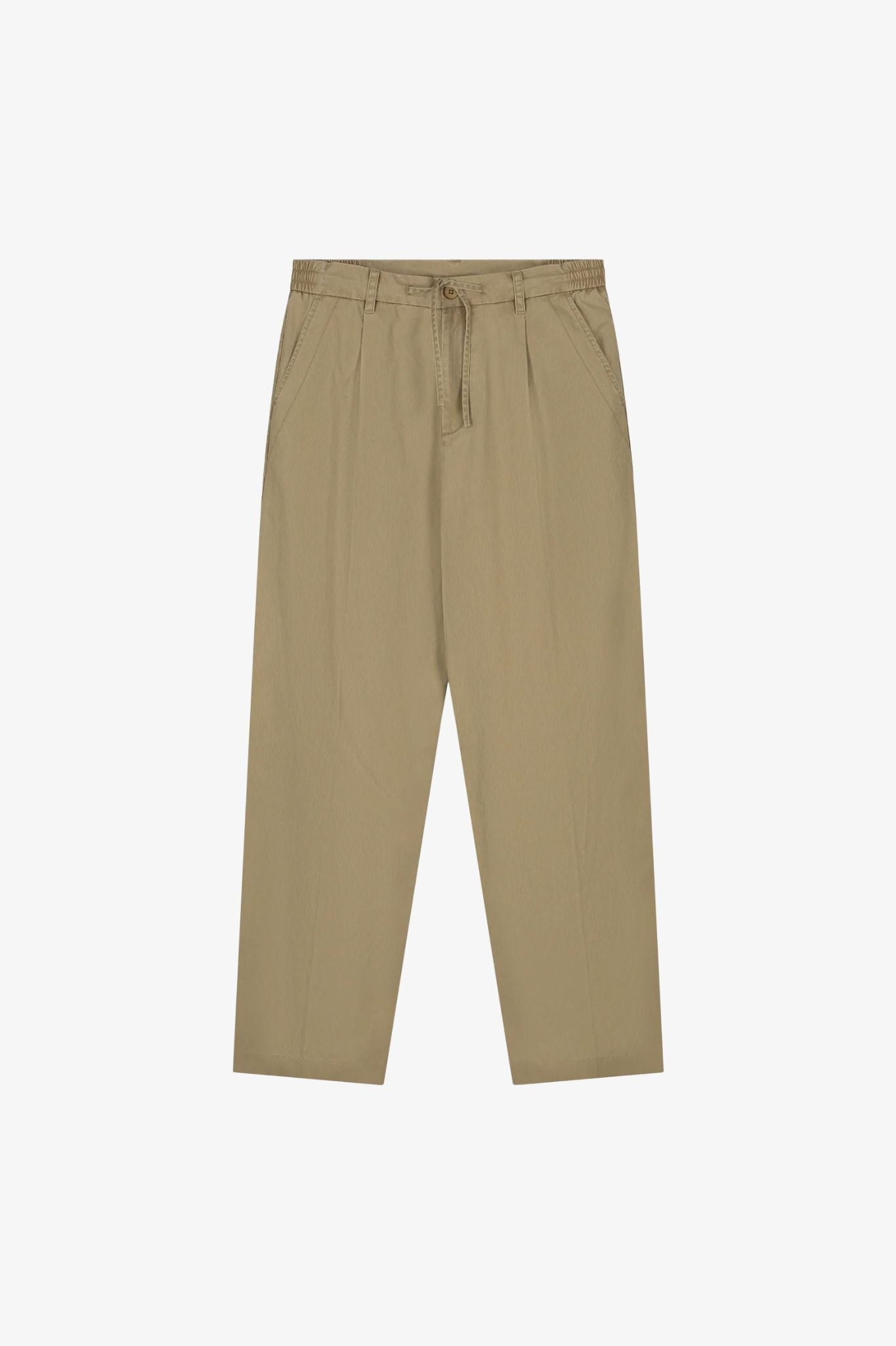 Herringbone pleated pants