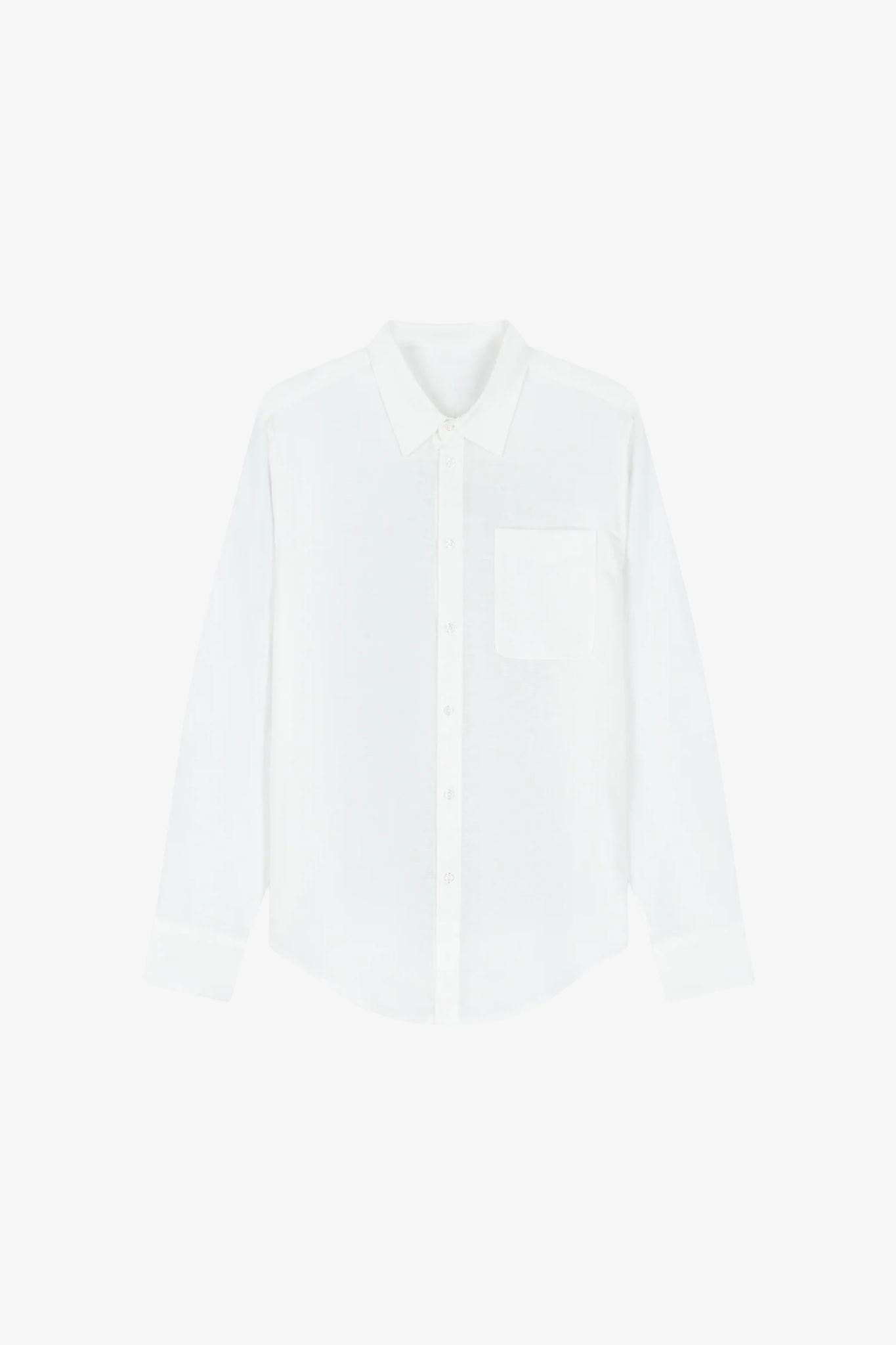 Linen blend relaxed shirt