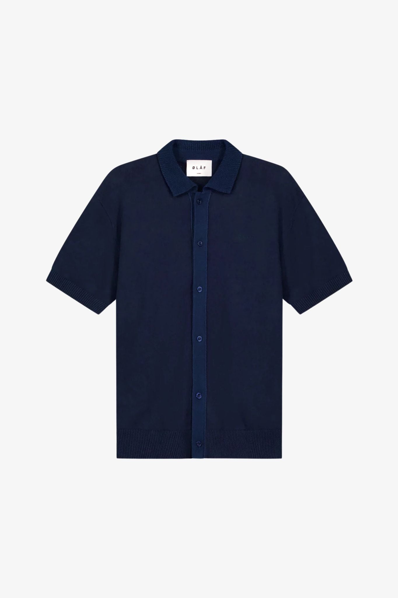 Linen knitted ss polo