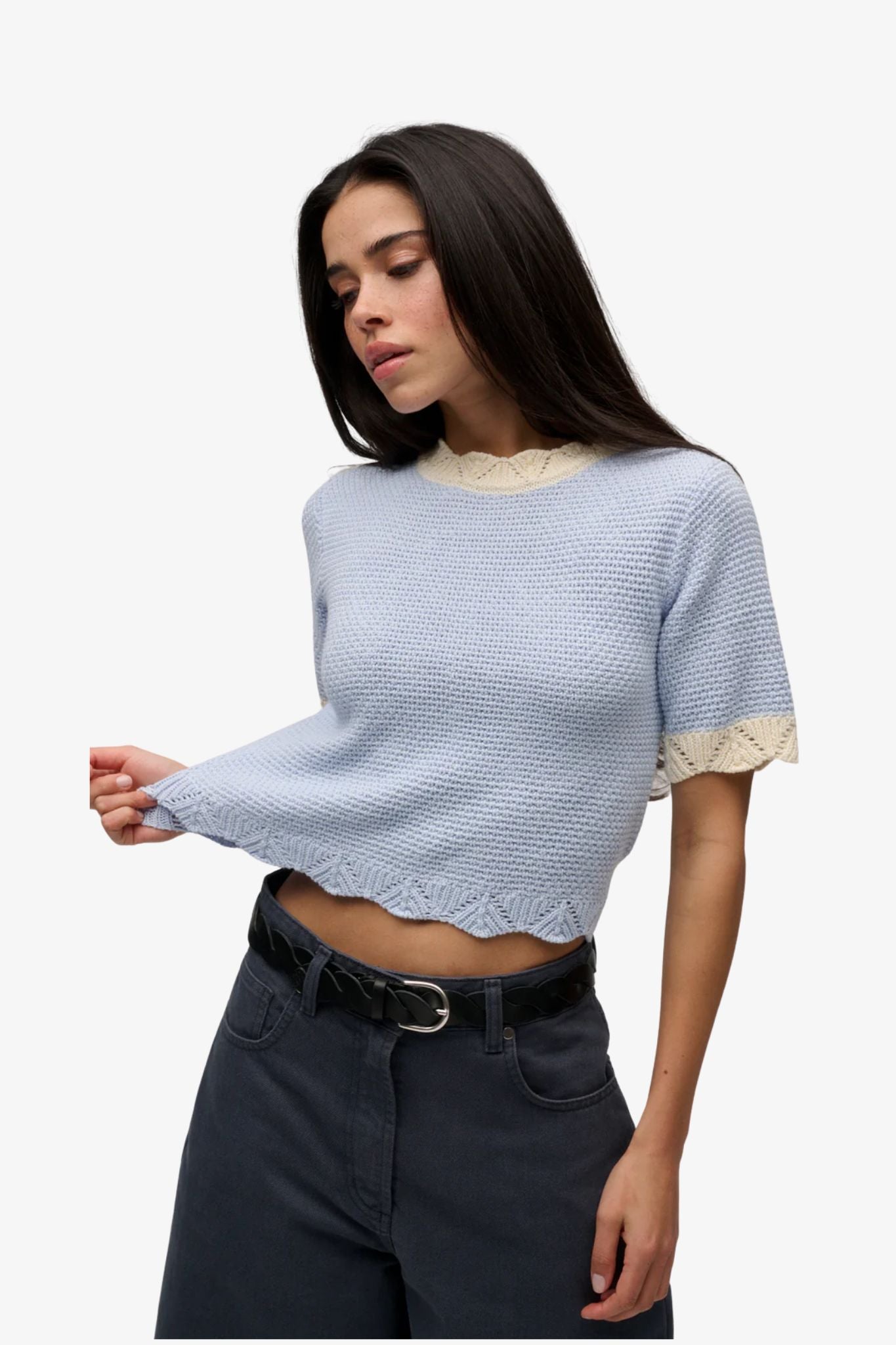 Milky knitted top