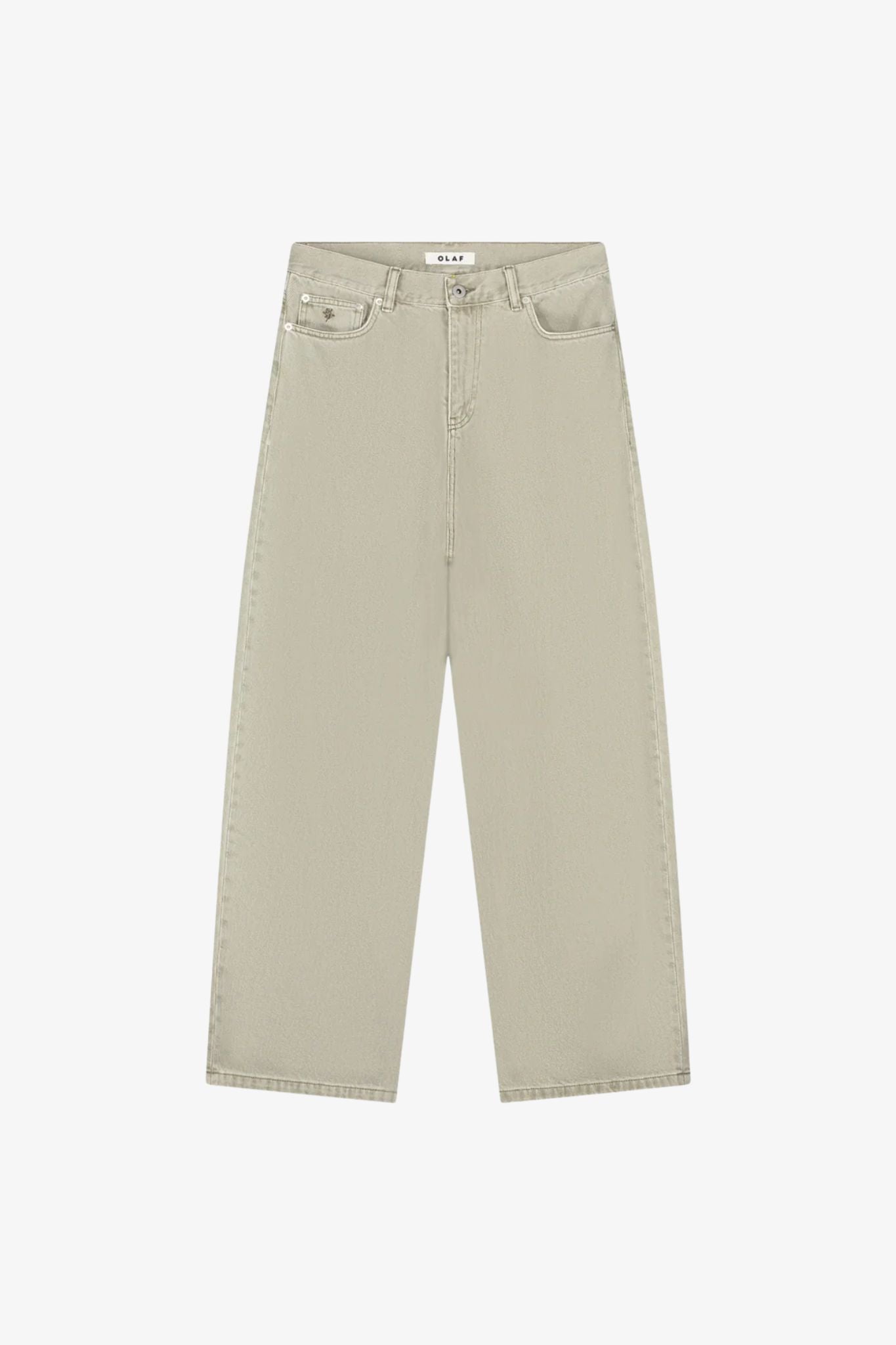 Monogram barrel leg pant