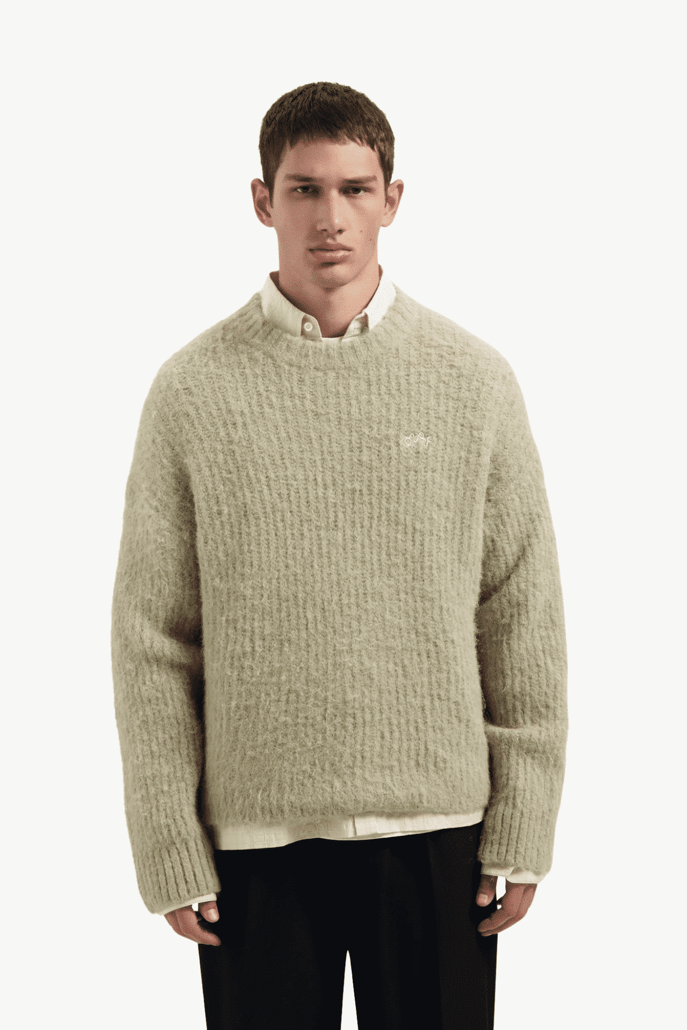 OLAF | Hairy knitted crewneck | 21635