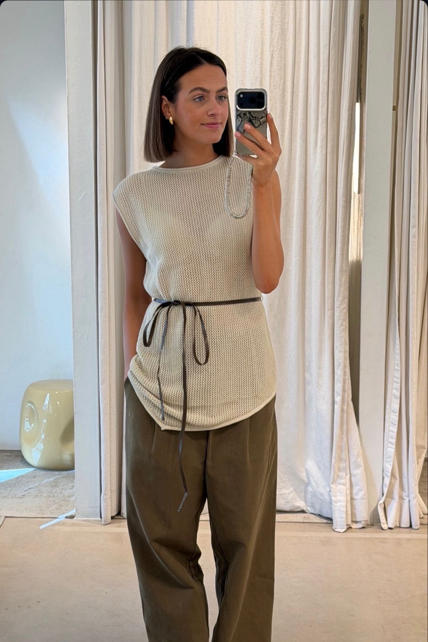 Open knit top
