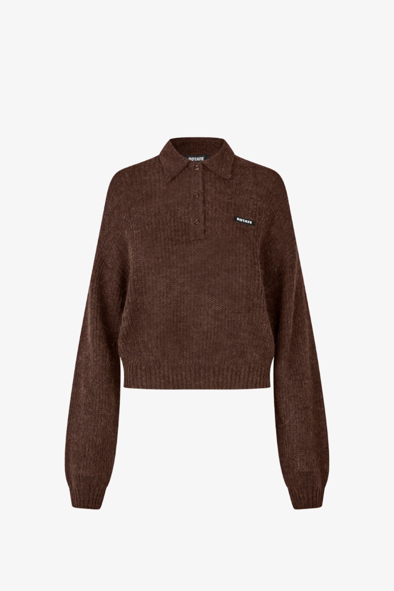 Rotate | Fluffy knit polo