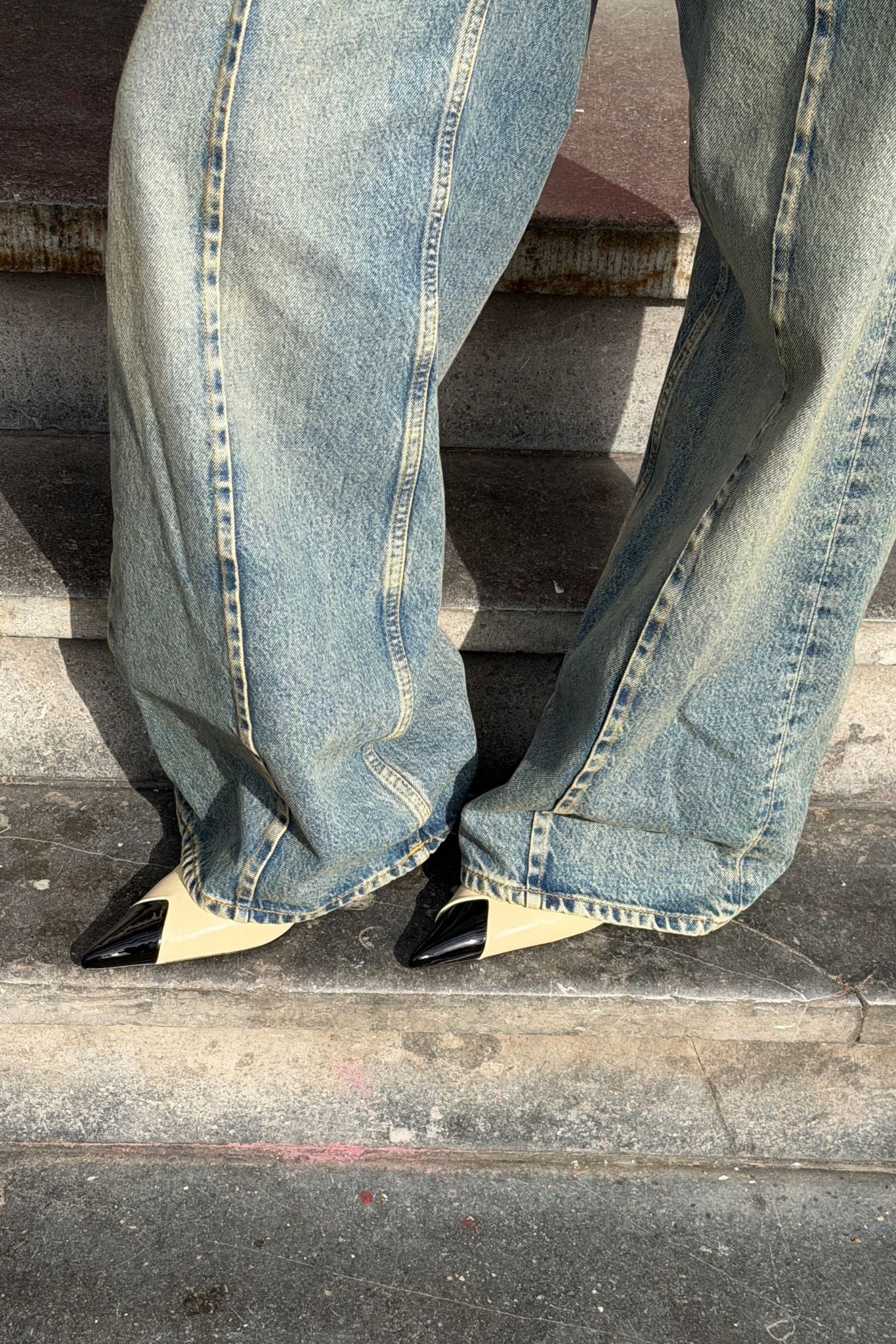 Slingback pump leather