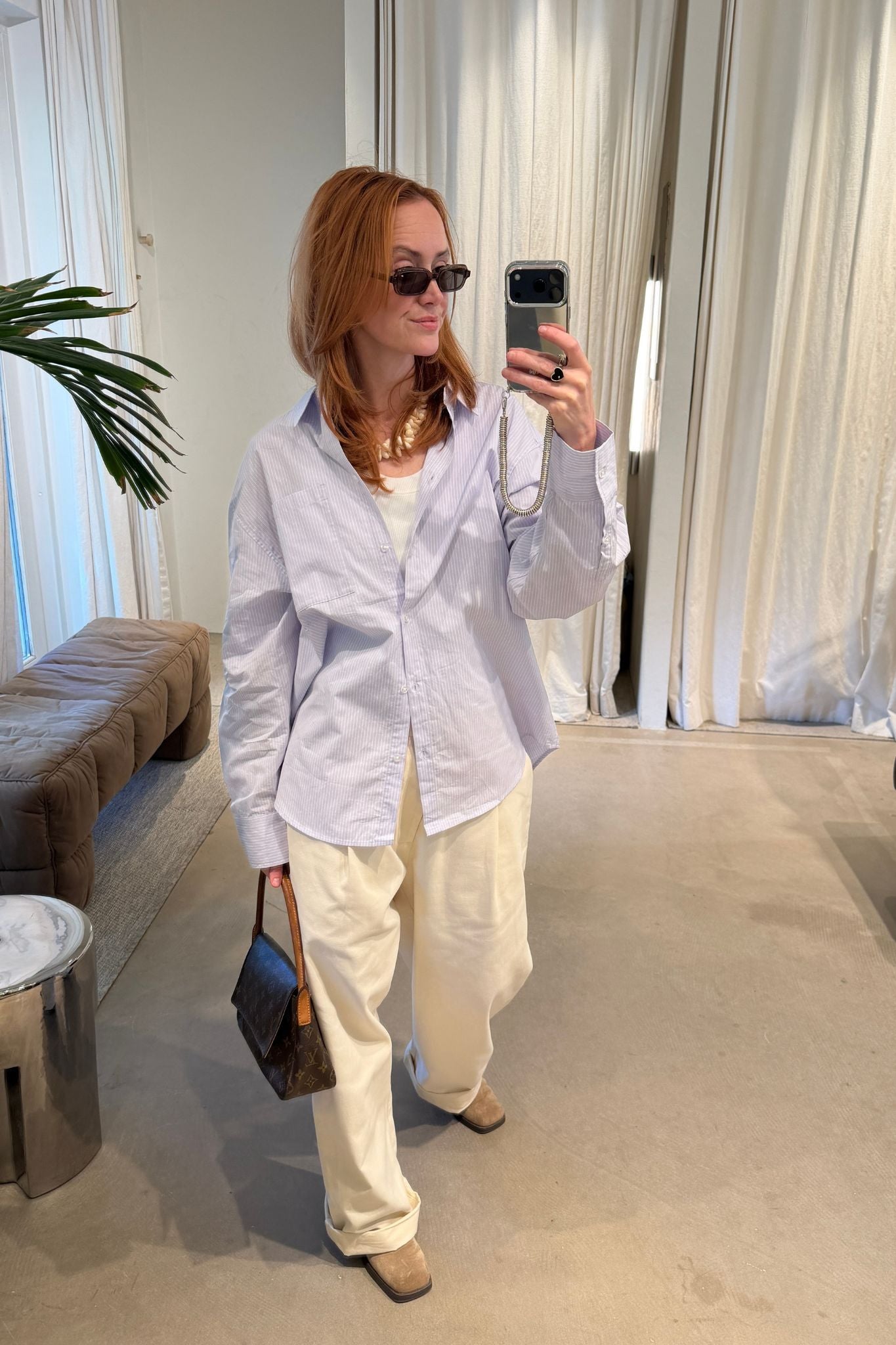 Stripe oversized shirt