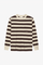 Striped rib crewneck | 21810